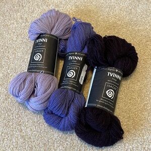 NWT 3 skeins Isager Tvinni Yarn 100% wool